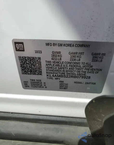 2024 Buick Encore Gx Preferred z USA, uszkodzony, nr VIN KL4AMBS22RB079928